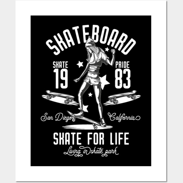skate for life Wall Art by DoubleDv60
